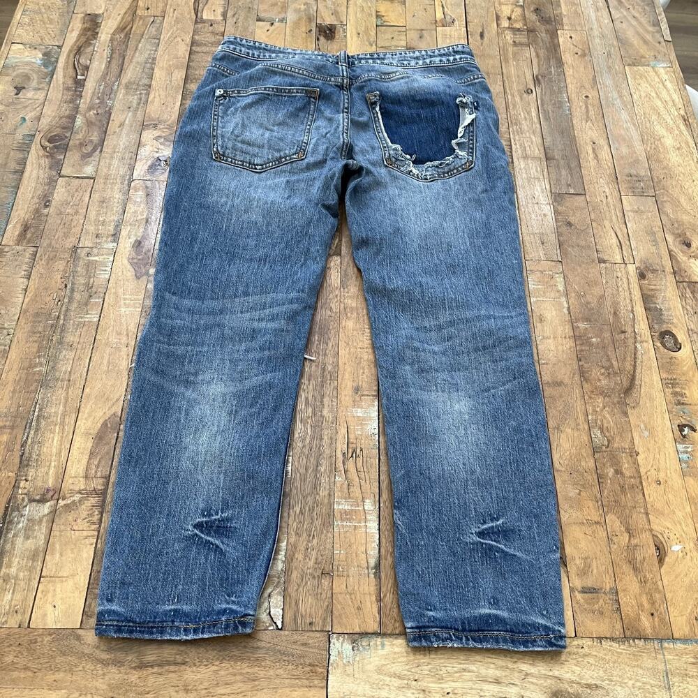Pilcro The Heritage Boyfriend 26P Jeans Distressed Medium Wash Cotton Blend - Picture 10 of 15